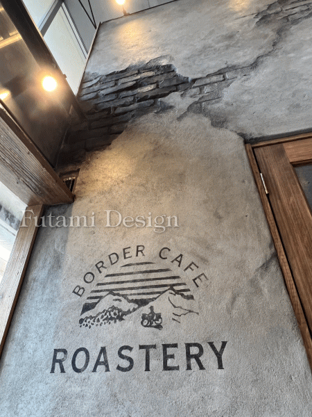 春日部市 BORDER CAFE ROASTERY様　男前ブリック＆プラスター　モルタル造形