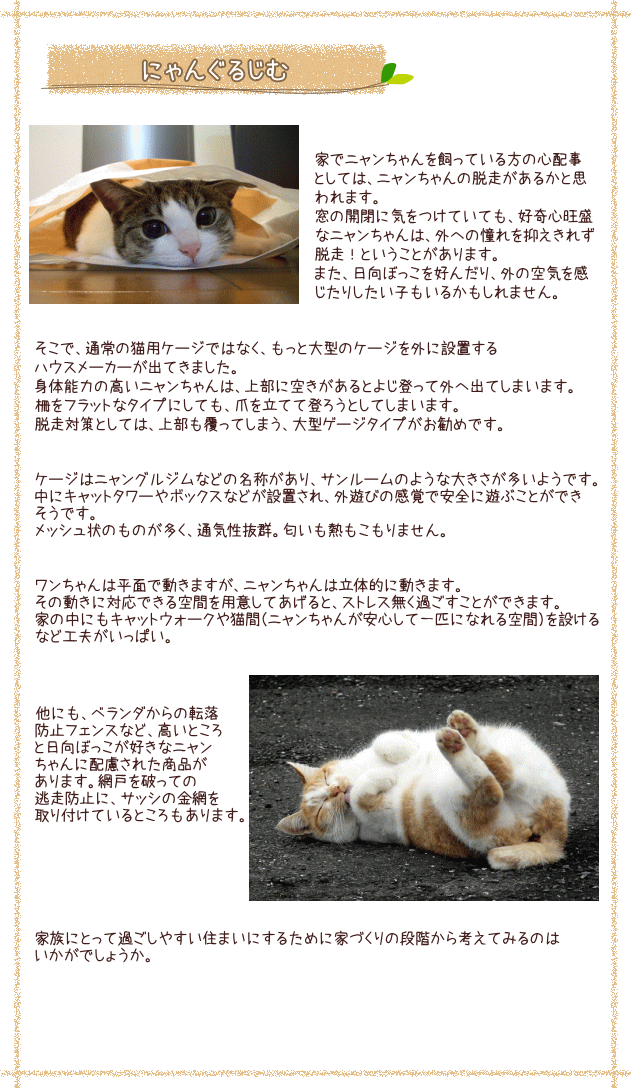 ニャングルジム（猫用大型ケージ）