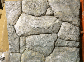 白系ゴロタ石積み風のモルタル造形サンプル