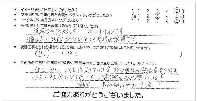お客様の声 060