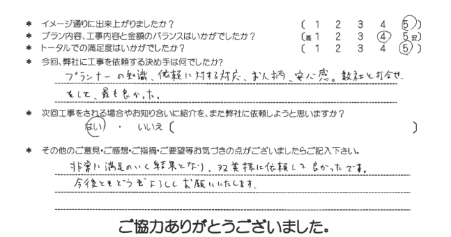 お客様の声 090
